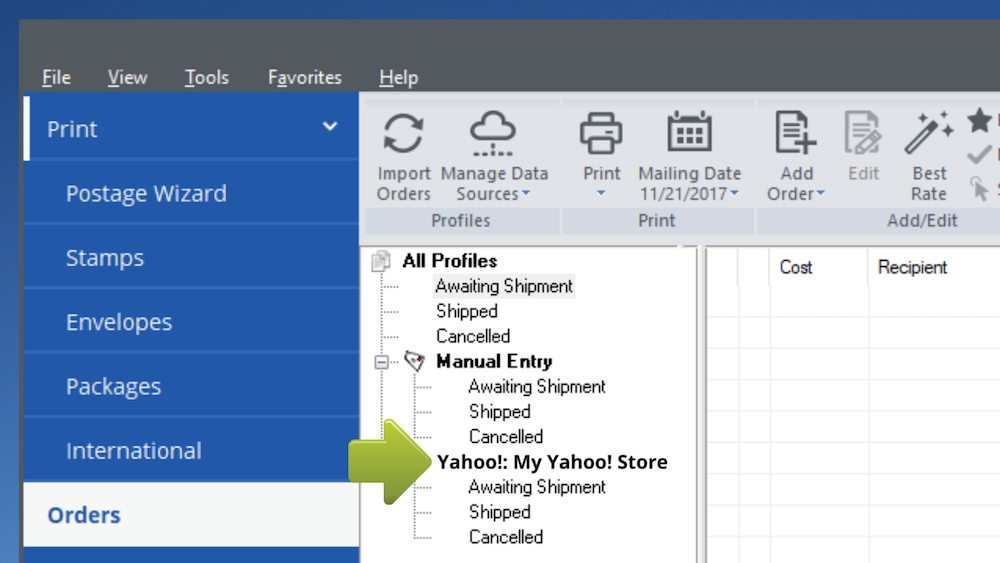 Connect a Yahoo! Store – Stamps