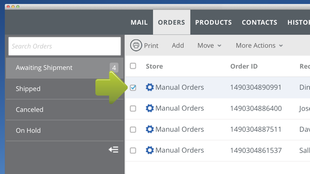 Create Manual Orders – Stamps