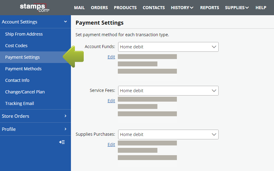 Set Up Payment Methods & Funds Stamps