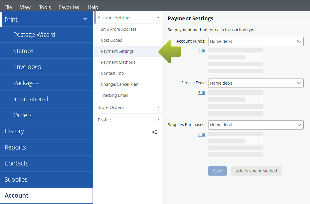 Set Up Payment Methods & Funds Stamps