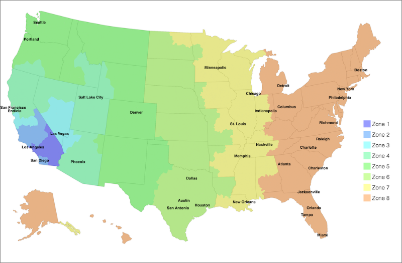 Usps Postal Zones Map - Vivie Leontyne