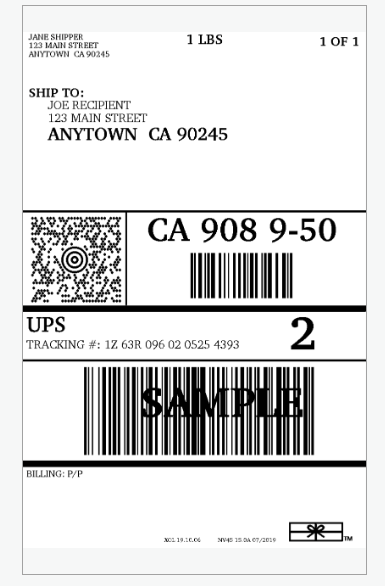 Shipping Label Reference – Stamps