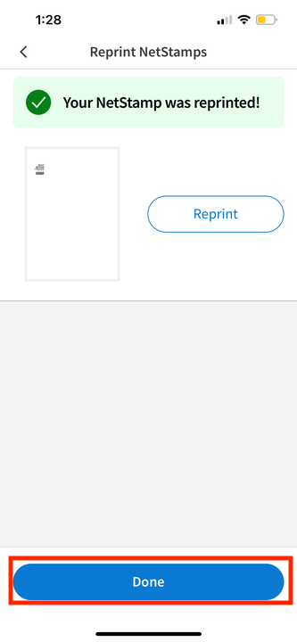 Reprint Envelopes in Stamps.com Mobile – Stamps